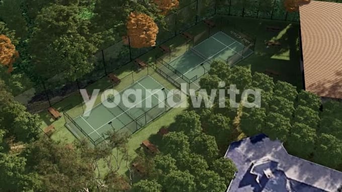 professionally design 3d courts padel, pickleball and more