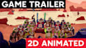 custom and energetic 2d game trailer