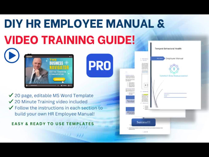deliver a DIY employee manual toolkit with video and written instructions