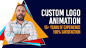 design a professional custom logo animation and video intro