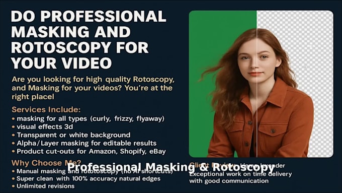 do professional masking and rotoscopy for your video