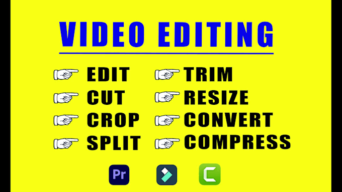 edit, cut, compress, split, convert, crop, merge or combine video