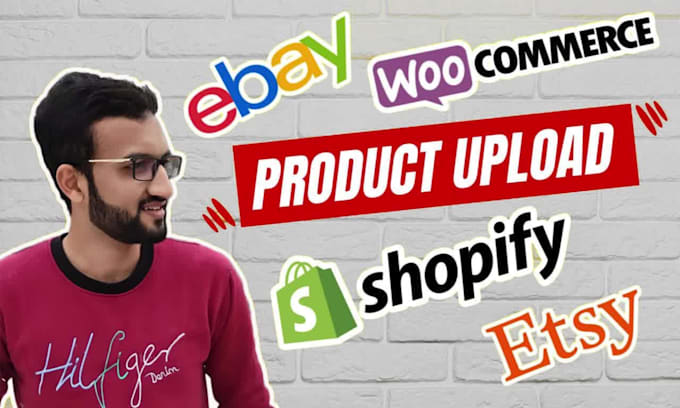 add products or upload products to shopify, etsy, woocommerce, and ebay