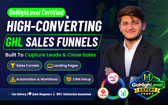gohighlevel automation, website, landing pages expert
