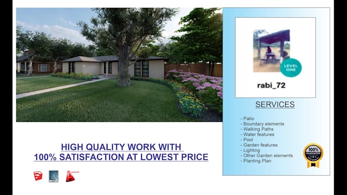 3d landscape, backyards, patios, pool design