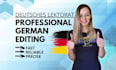 proofread and edit your german text in a lektorat