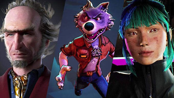create stylized 3d character for game, animation