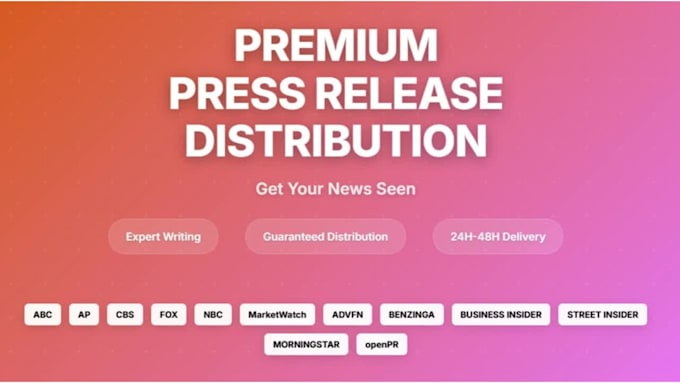write and distribute a press release to top news sites