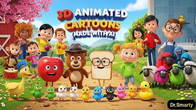 create ai 3d cartoon videos for youtube