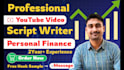 write high retention personal finance scripts for youtube videos