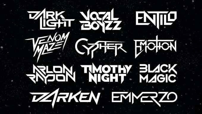 do dj, music, band, typography, custom font logo