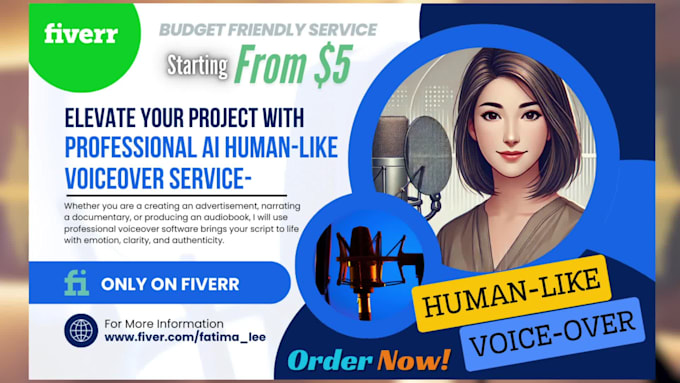 be your professional voice over actor or artist