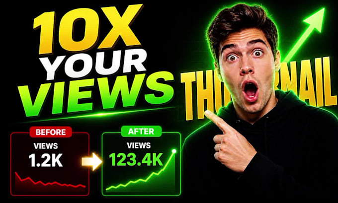 design amazing clickbait youtube thumbnail
