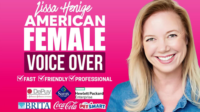 record a professional american female voiceover