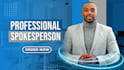 record an male spokesperson video with a green screen