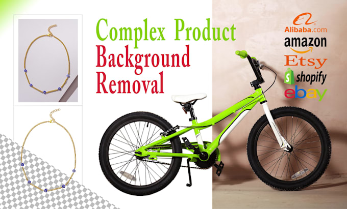 do product photo jewelry bicycle complex background remove