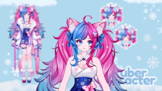 design and rigging live2d vtuber model in anime style for vtube studio