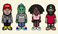 create cartoon character baby milo