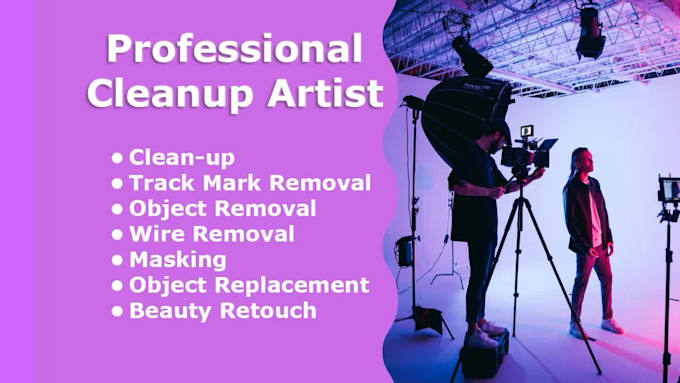 do cleanup, object removal, wire removal and masking