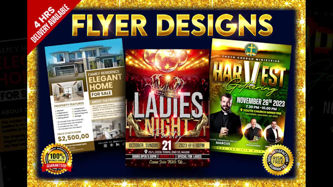 design high end flyer, social media post for business, event