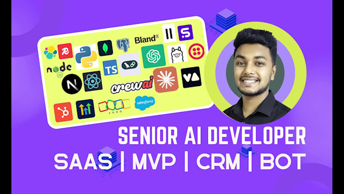develop ai saas mvp, ai agent, mcp, ai web using react, next, python, node js
