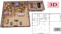 create 2d and 3d floor plans with realistic animation renderings