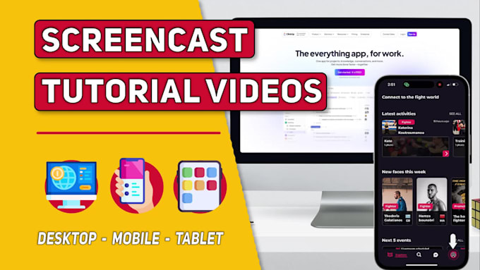 screencast how to use website or app tutorial video