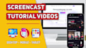 screencast how to use website or app tutorial video