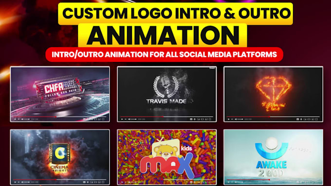 create custom logo intro and outro for youtube or instagram