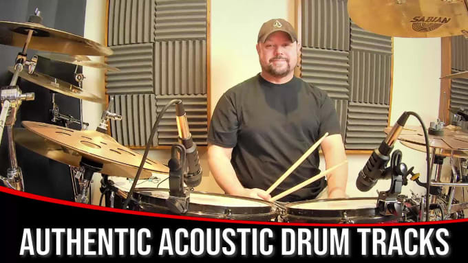 Hire a freelancer to record a killer professional acoustic drum track for you