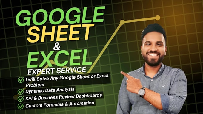 be your google sheets and excel dashboards, automation, data cleaning expert