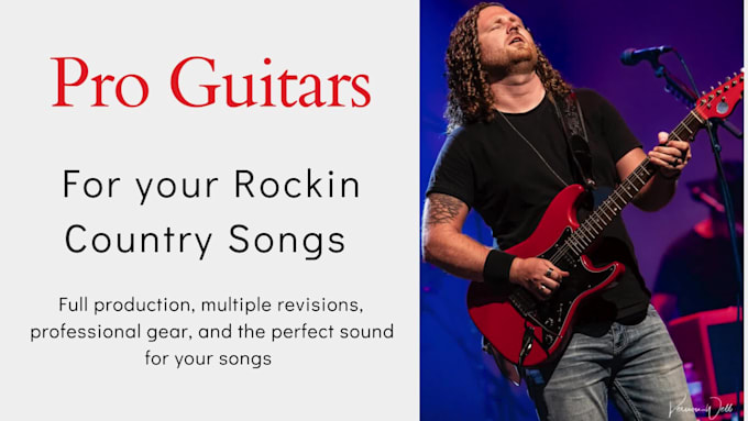 record killer country and rock guitar tracks for your song