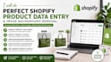 do shopify product data entry and product image background removal