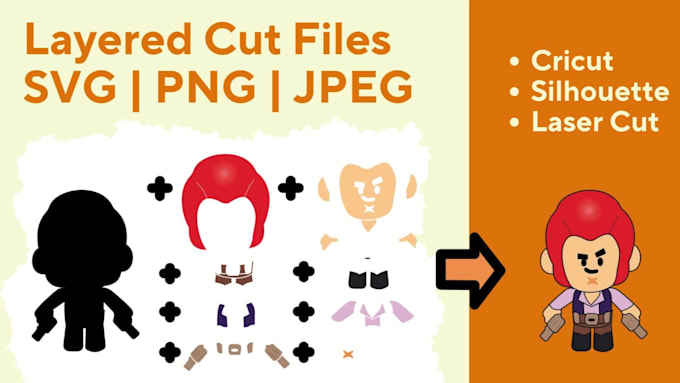 vector tracing of your image, svg layered file for cricut