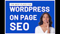 do wordpress on page SEO and technical optimisation