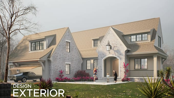 create 3d home design models and exterior renderings