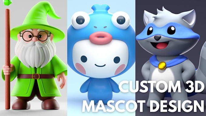 design 3d characters modeling for mascot, animation, and game