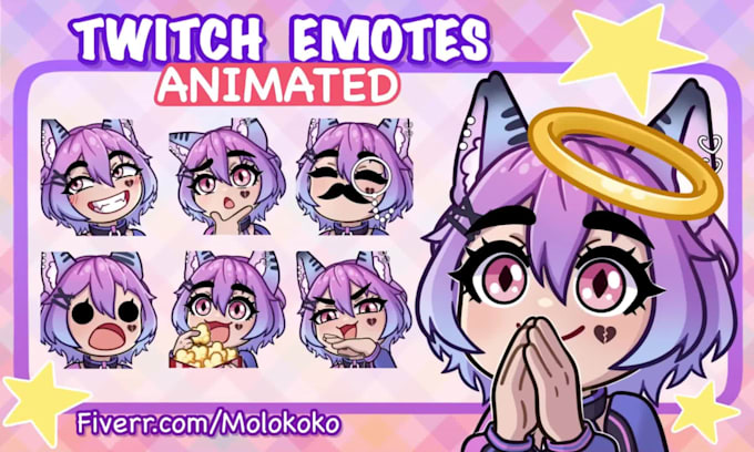 create custom cute anime emotes for your twitch or discord
