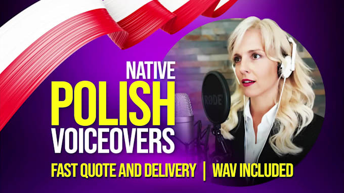 record a female polish voice over native and human