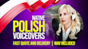 record a female polish voice over native and human