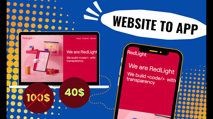 convert website to app, android app and ios app, mobile app