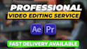 provide video editing services for youtube, instagram, and more