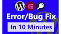 fix wordpress website issues errors, bugs, HTML CSS, elementor expert help