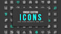 do icon design, custom icon set for web and app