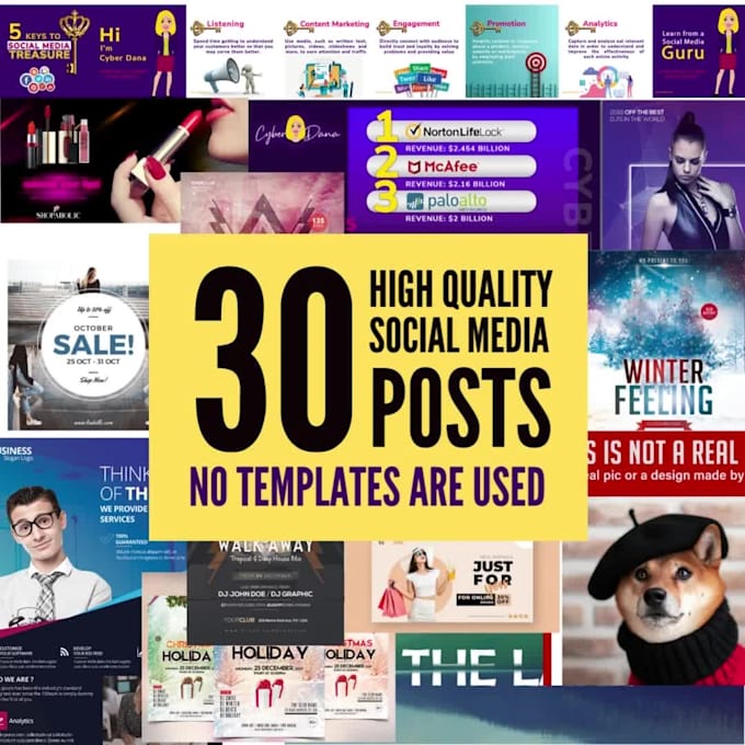 design 30 social media posts