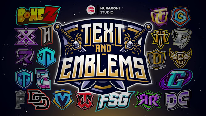 cool logo initials for esport, twitch, youtube
