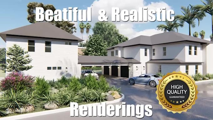 create 3d architectural interior and exterior renderings