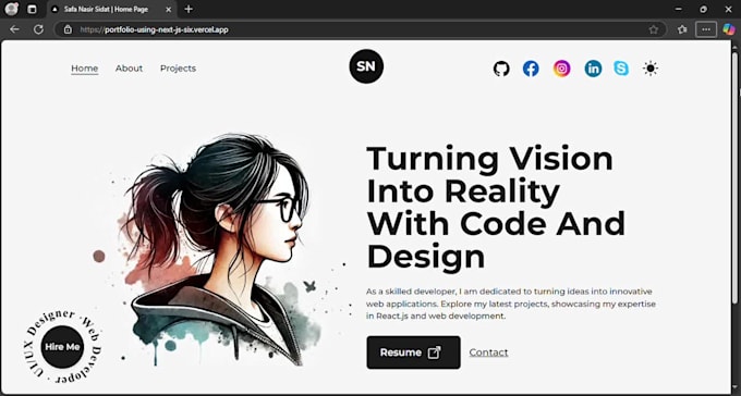 develop a modern and responsive frontend