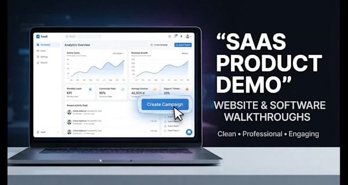 create a professional saas product demo video