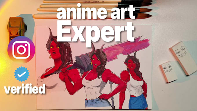 draw traditional anime art, or fan art or character drawing
